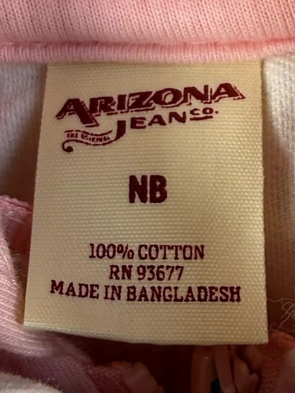 ARIZONA JEANS CO. Newborn Girls' Rose Floral Hooded White Jean Jacket Western